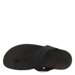 FitFlop Sandals|Women's , Lulu Shimmerlux Thong Sandal Black