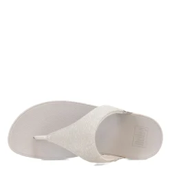 FitFlop Sandals|Women's , Lulu Shimmerlux Thong Sandal Silver