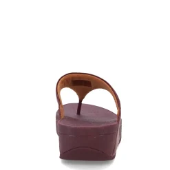 FitFlop Wedges|Women's , Lulu Thong Sandal Mauve Wine