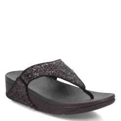 FitFlop Wedges|Women's , Lulu Thong Sandal Black