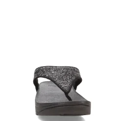 FitFlop Wedges|Women's , Lulu Thong Sandal Black