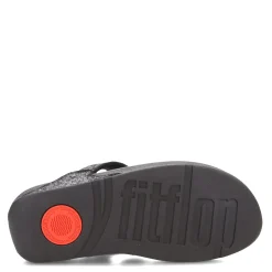 FitFlop Wedges|Women's , Lulu Thong Sandal Black