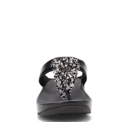 FitFlop Sandals|Women's , Rumba Beaded Toe-Post Sandal Black