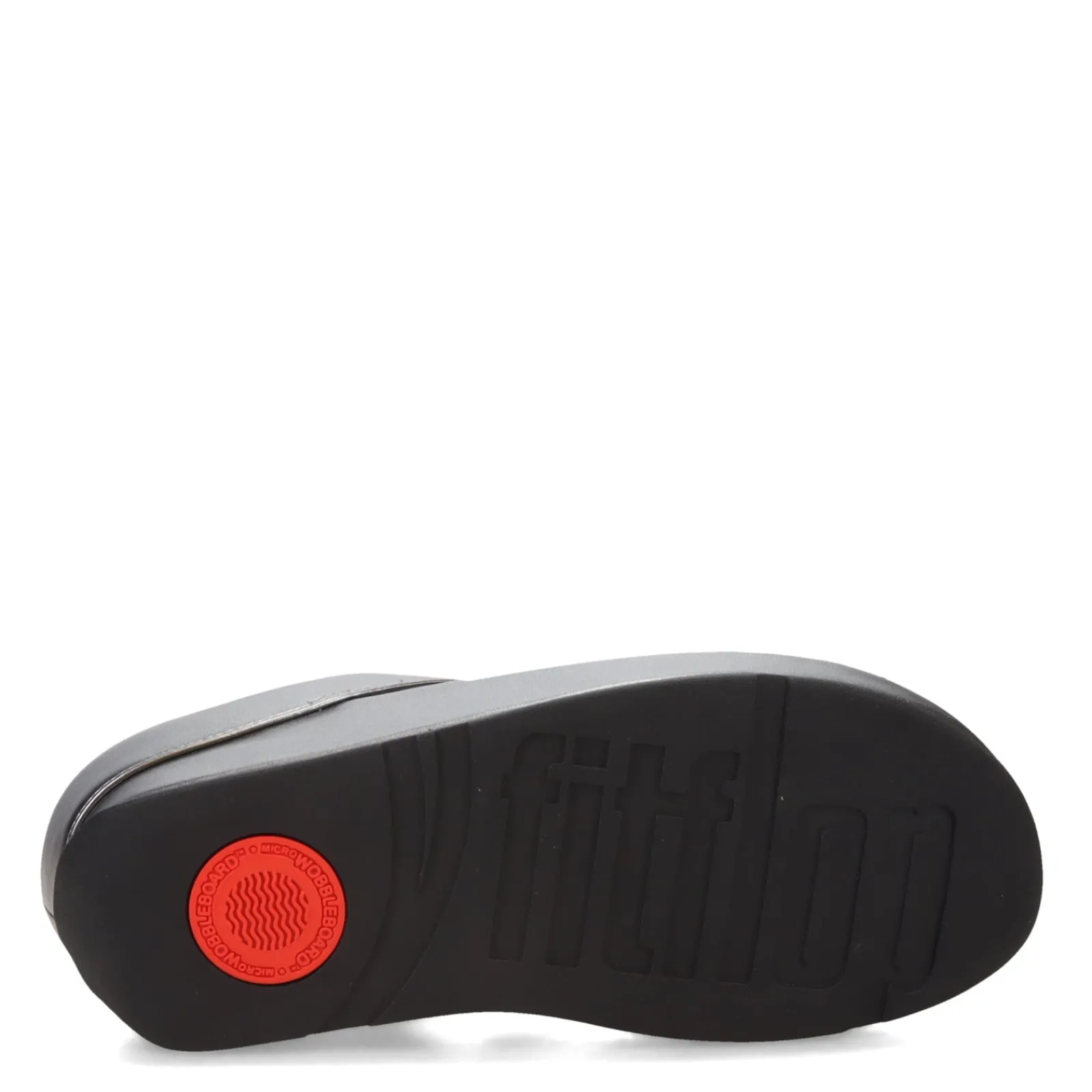 FitFlop Wedges|Women's , Rumba Beaded Metallic Toe-Post Sandal Pewter Black