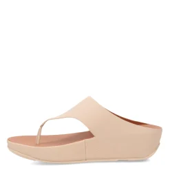 FitFlop Wedges|Women's , Shuv Toe Post Sandal Beige