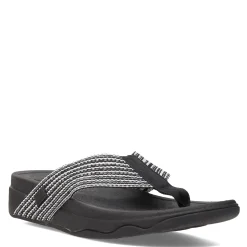 FitFlop Sandals|Women's , Surfa Sandal Black/White
