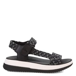 FitFlop Sandals|Women's , Surff Art-Webbing Back-Strap Sandal Black