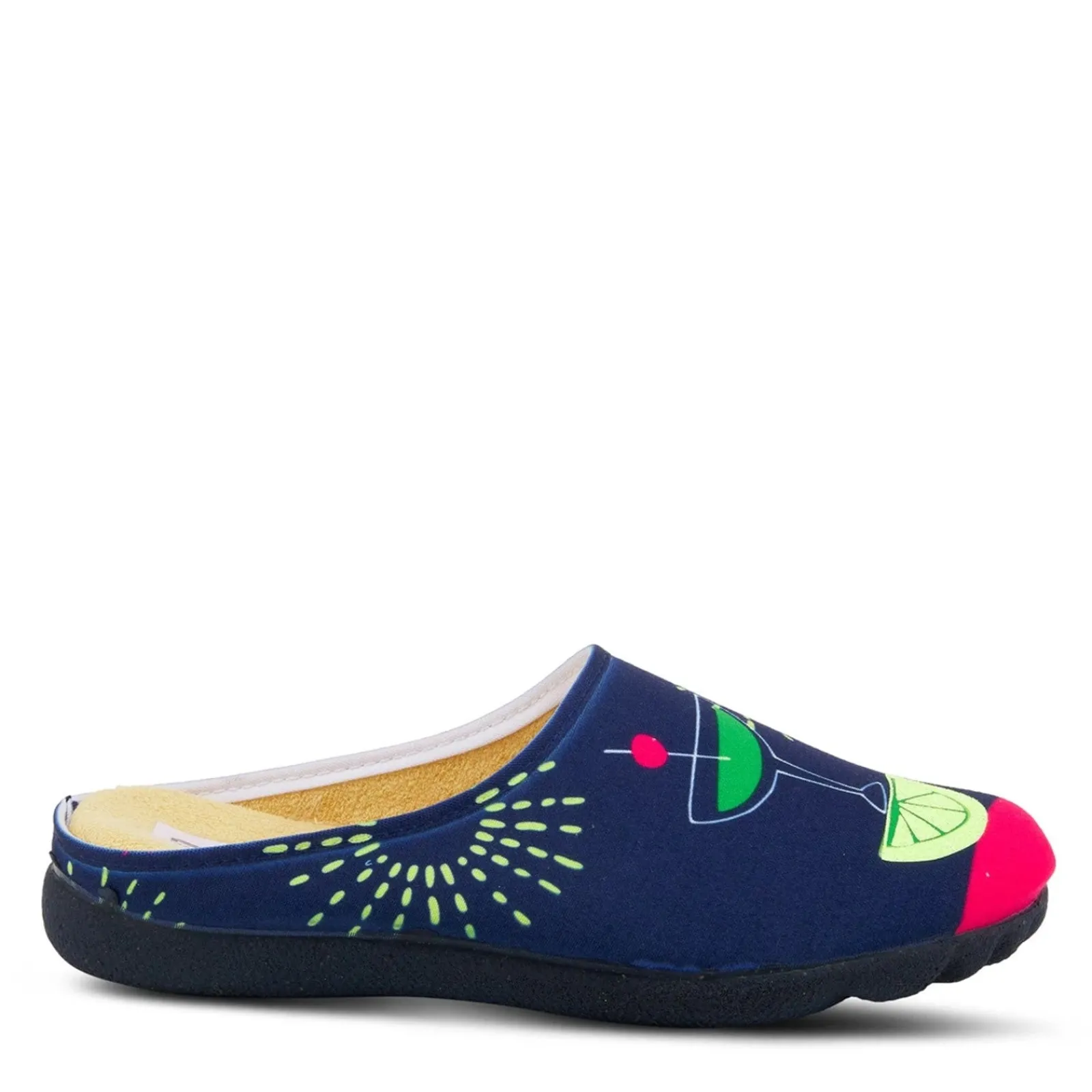Flexus Slippers|Women's , Summerlime Slipper Navy Multi