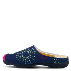 Flexus Slippers|Women's , Summerlime Slipper Navy Multi