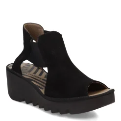 Fly London Wedges|Women's , Biga Sandal Black