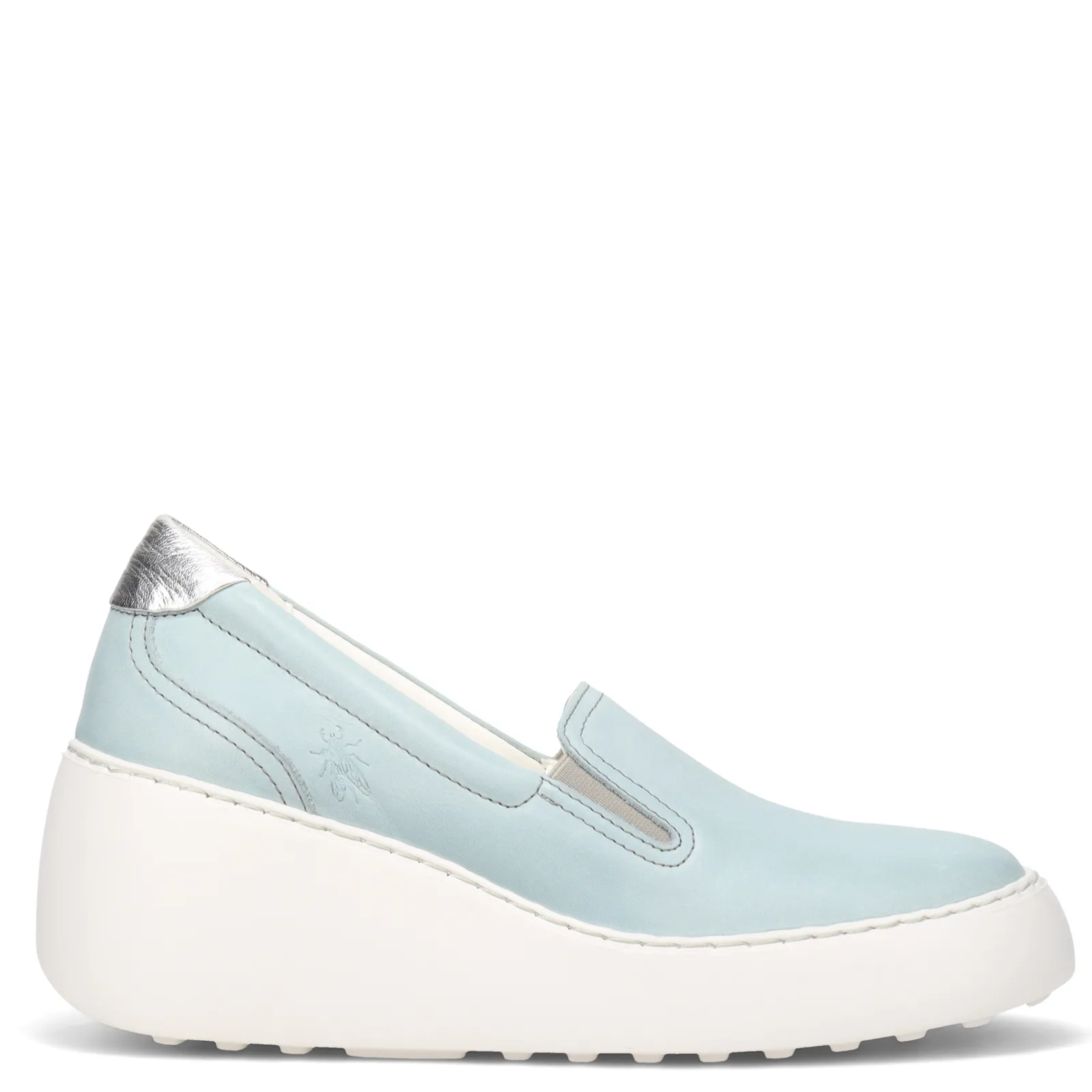 Fly London Wedges|Women's , Deca Slip-On Blue