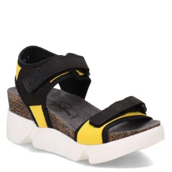 Fly London Sandals|Women's , Sigo Sandal Black Yellow