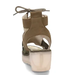 Fly London Wedges|Women's , Yaca Sandal Khaki