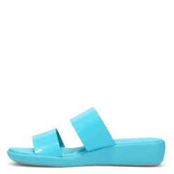 Hush Puppies Wedges|Women's , Brite Jells Slide Sandal Caribbean Blue