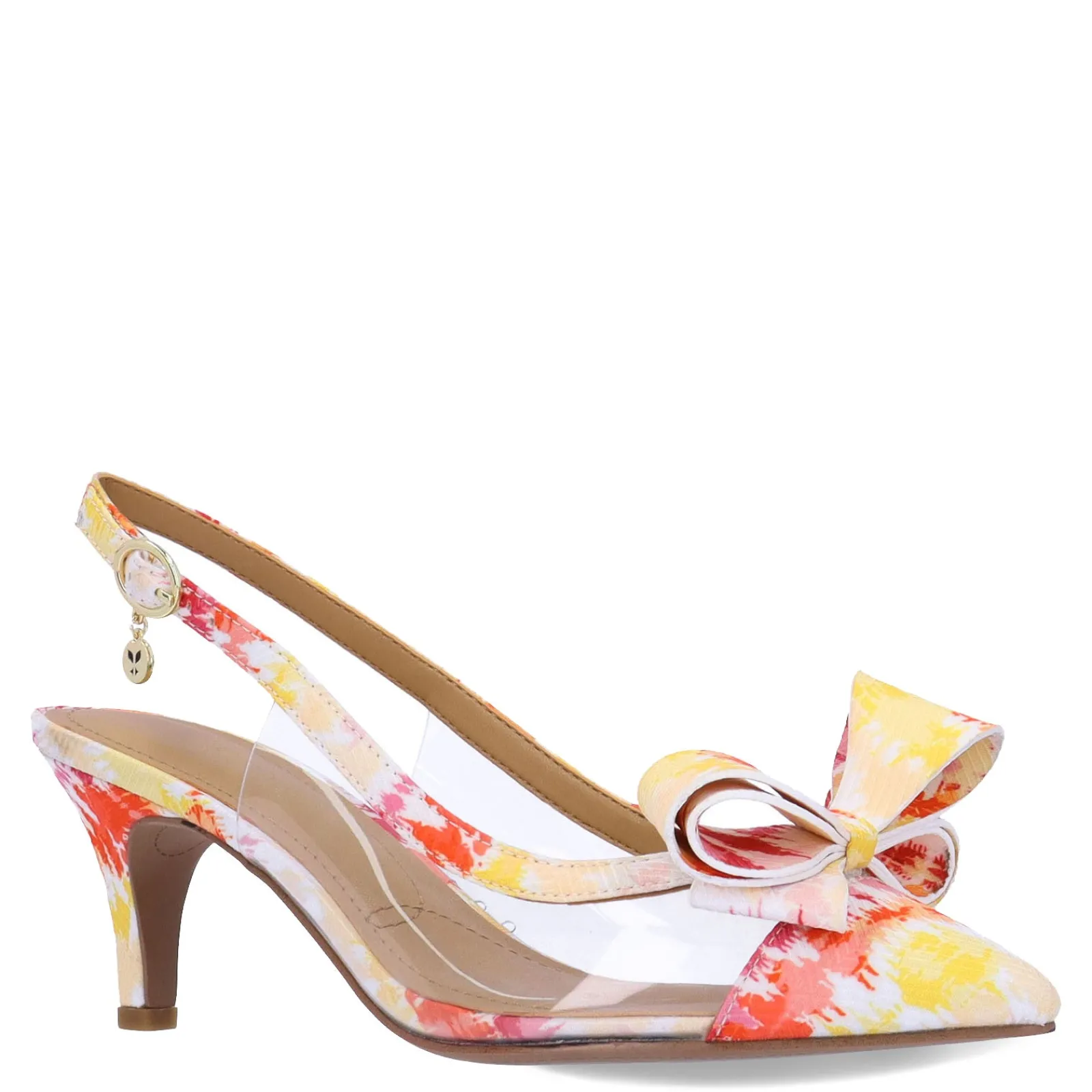 J Renee Pumps & Heels|Women's , Calista Pump Clear/Warm Multi Fabric
