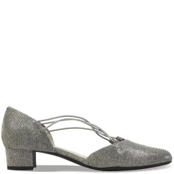 J Renee Pumps & Heels|Women's , Charolette Pump Pewter Glitter