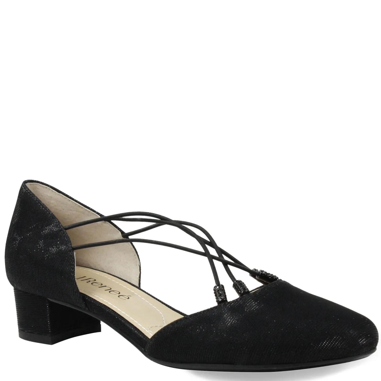 J Renee Pumps & Heels|Women's , Charolette Pump Black Glitter
