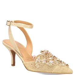 J Renee Pumps & Heels|Women's , Desdemona Pump Gold Glitter