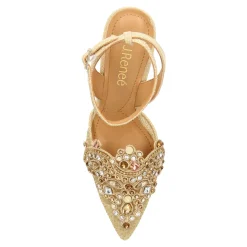 J Renee Pumps & Heels|Women's , Desdemona Pump Gold Glitter