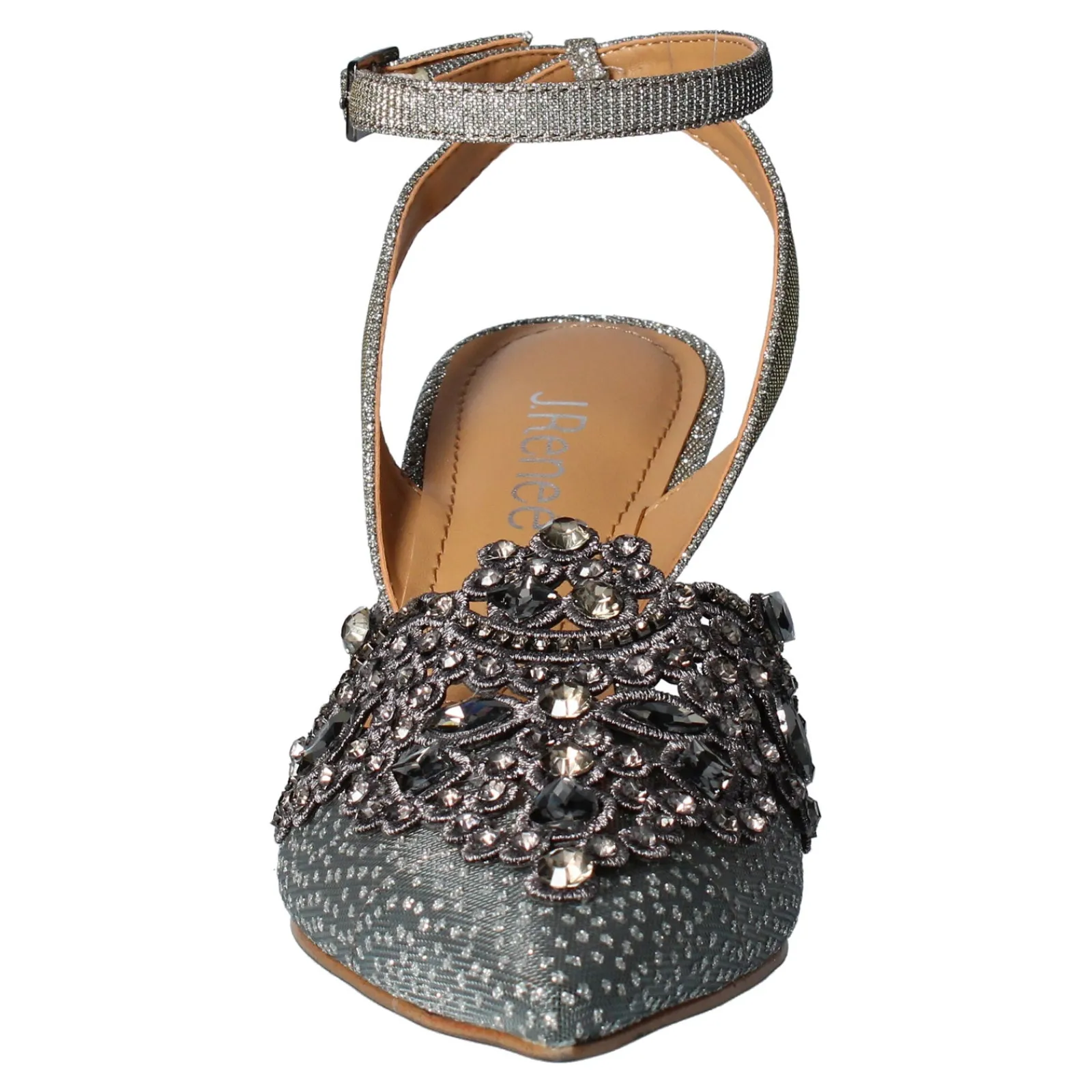 J Renee Pumps & Heels|Women's , Desdemona Pump Pewter Glitter
