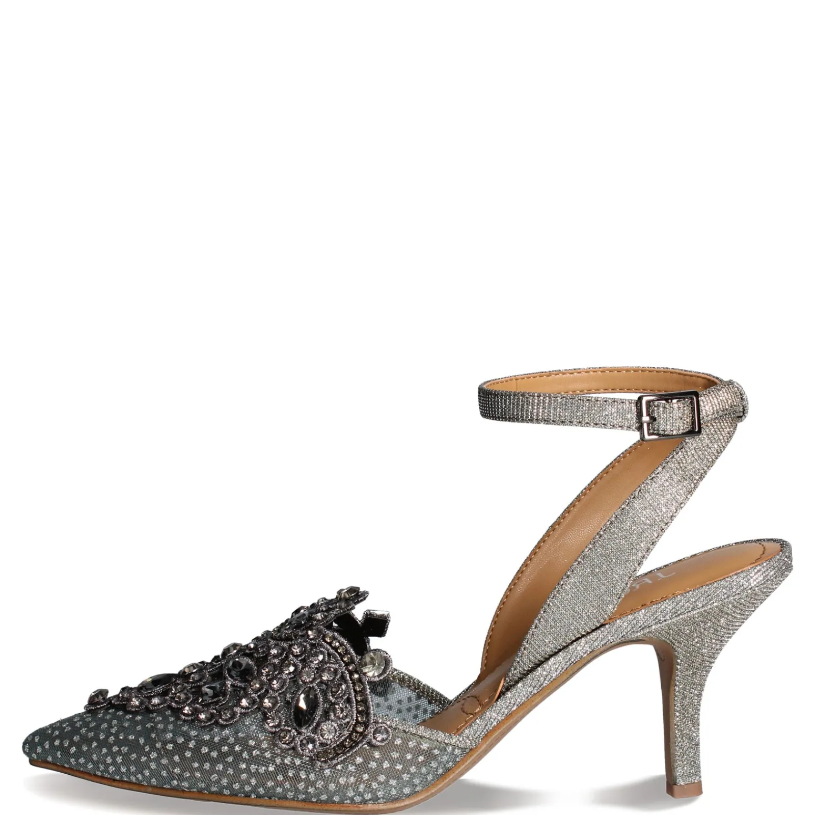 J Renee Pumps & Heels|Women's , Desdemona Pump Pewter Glitter