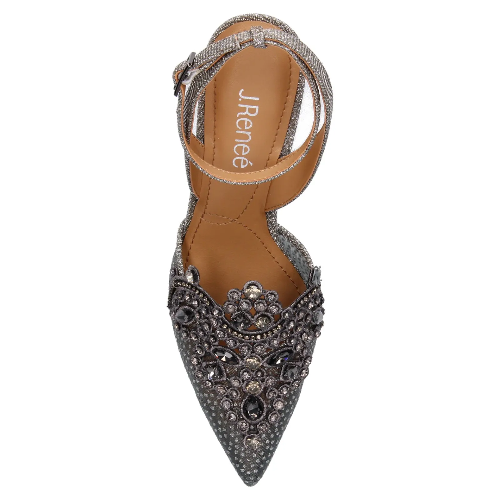 J Renee Pumps & Heels|Women's , Desdemona Pump Pewter Glitter