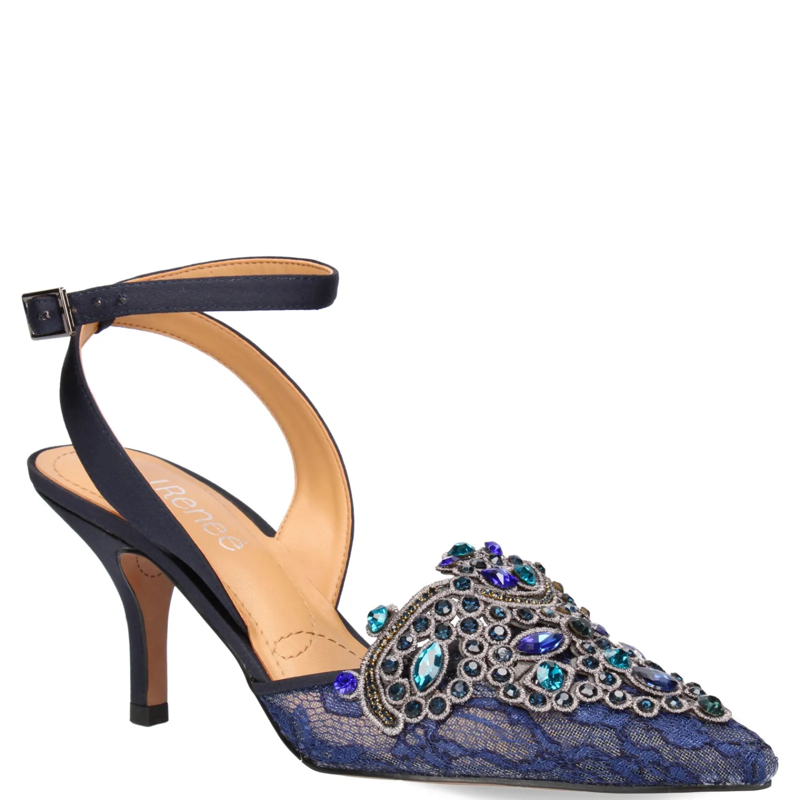 J Renee Pumps & Heels|Women's , Desdemona Pump Navy Lace