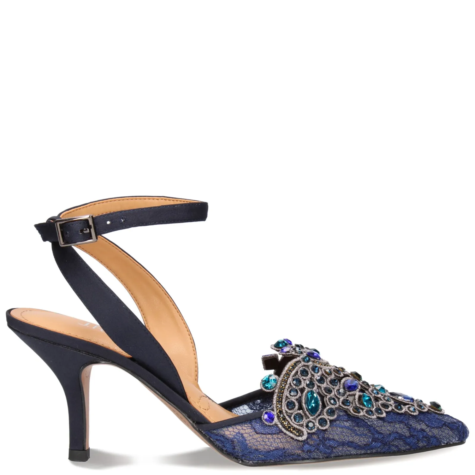 J Renee Pumps & Heels|Women's , Desdemona Pump Navy Lace
