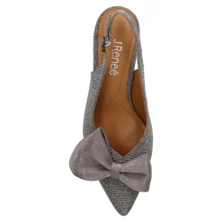 J Renee Pumps & Heels|Women's , Devika Pump Pewter Glitter