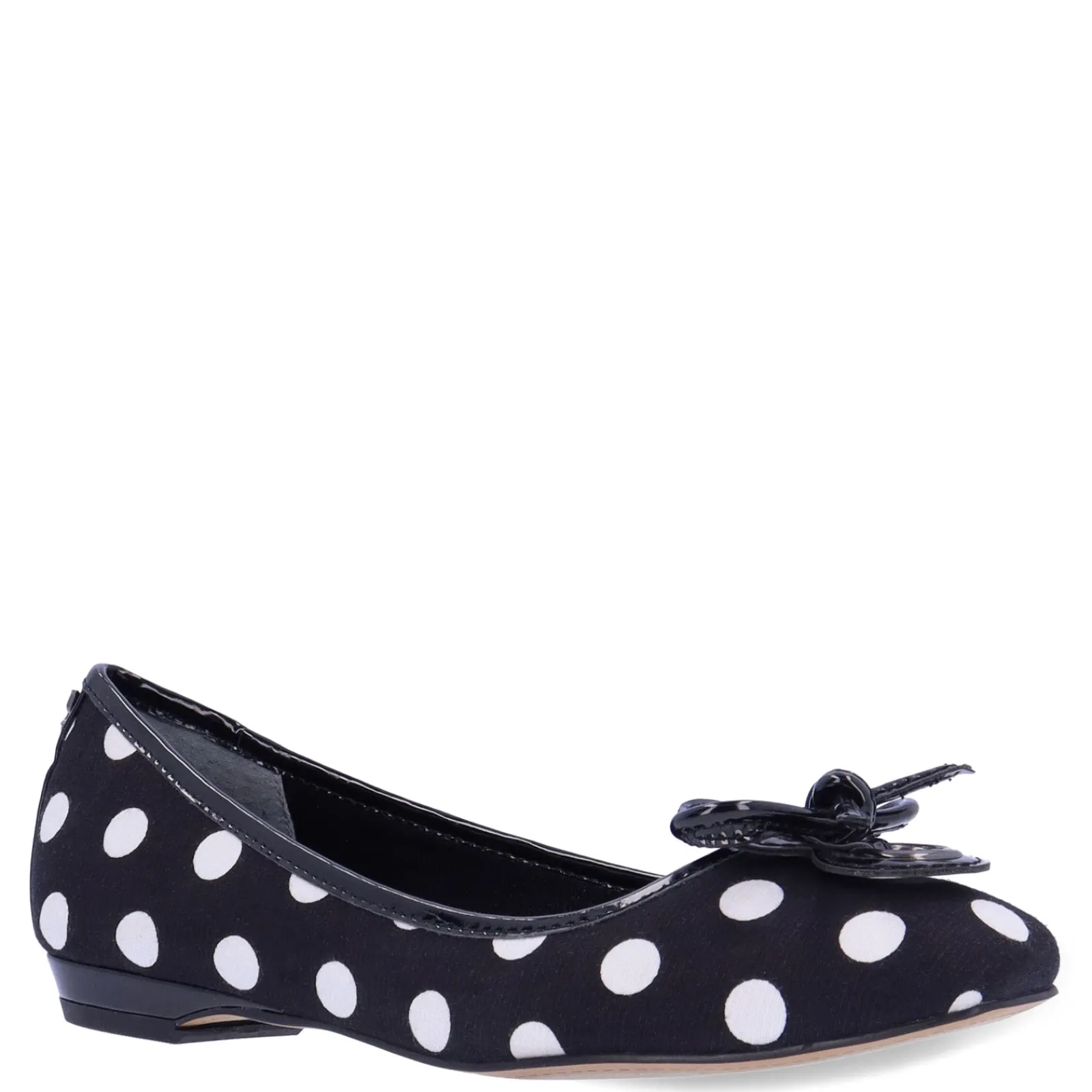 J Renee Slip-On Shoes|Women's , Edie Flat Black/White Polka Dot