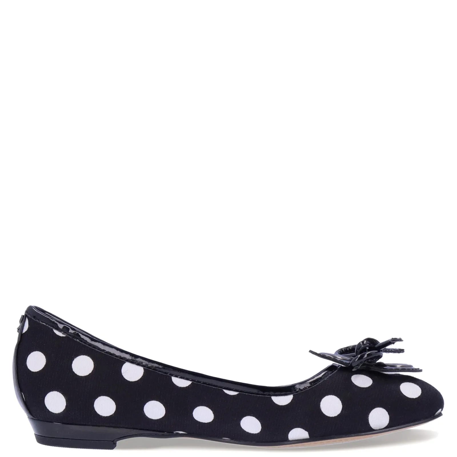 J Renee Slip-On Shoes|Women's , Edie Flat Black/White Polka Dot