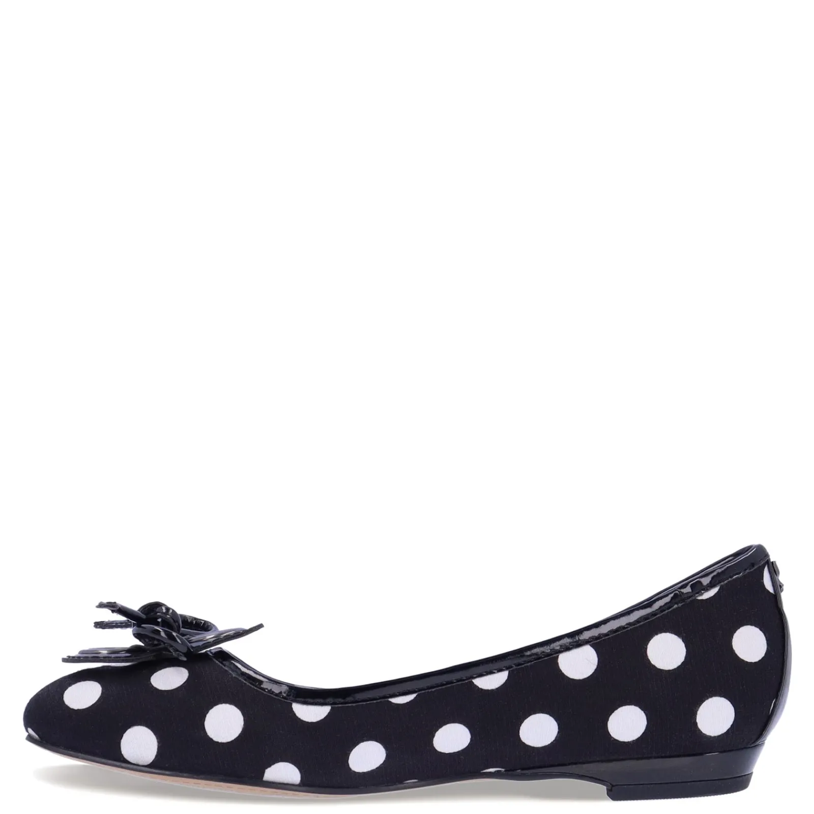 J Renee Slip-On Shoes|Women's , Edie Flat Black/White Polka Dot