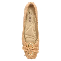 J Renee Flats|Women's , Edie Flat Gold Cork
