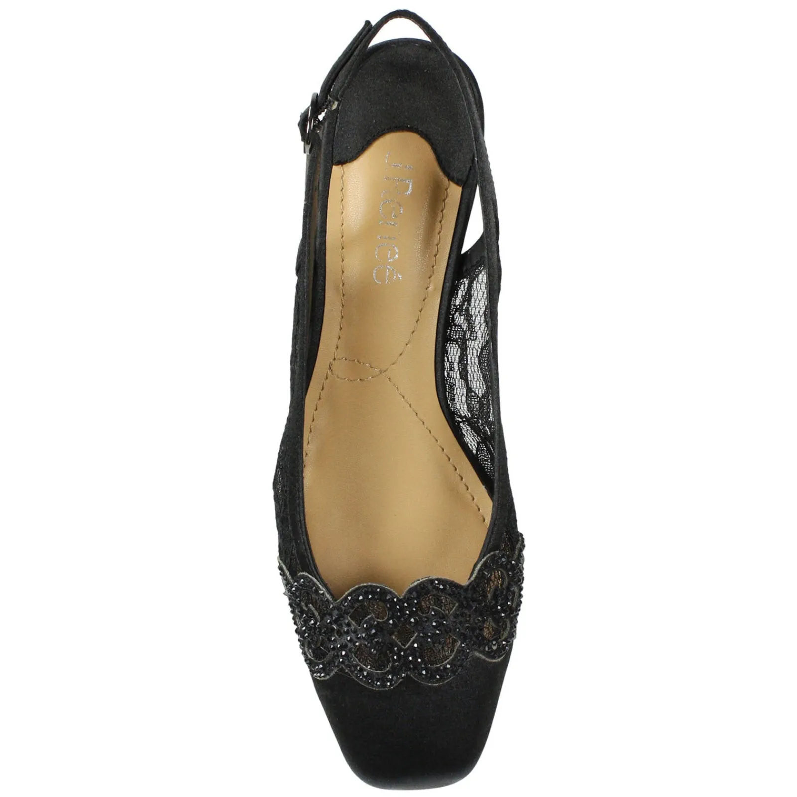 J Renee Pumps & Heels|Women's , Faleece Pump Black/Black Stones