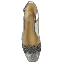 J Renee Pumps & Heels|Women's , Faleece Pump Pewter Glitter
