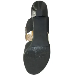 J Renee Sandals|Women's , Francie Sandal Black Satin