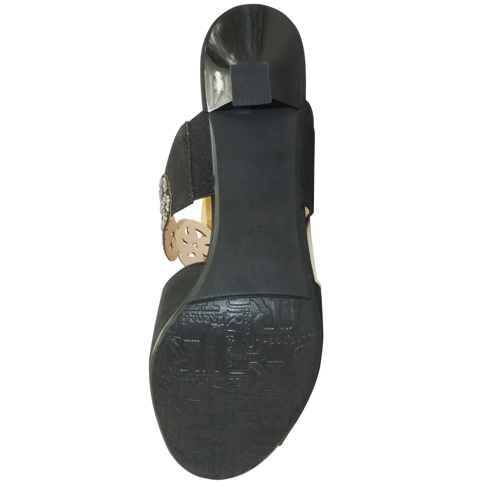 J Renee Pumps & Heels|Women's , Francie Sandal Black Satin