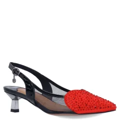 J Renee Pumps & Heels|Women's , Gwyn Pump Black Red