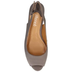 J Renee Sandals|Women's , Jenvey Sandal Grey Satin