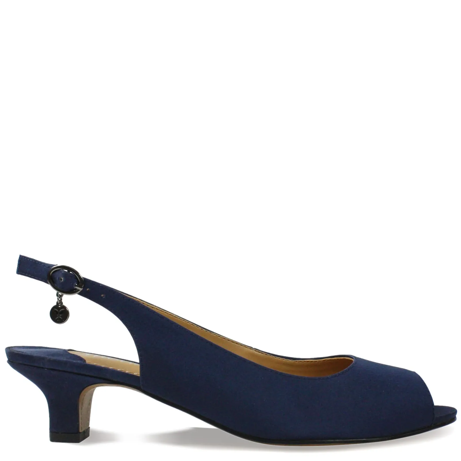 J Renee Sandals|Women's , Jenvey Sandal Navy Satin