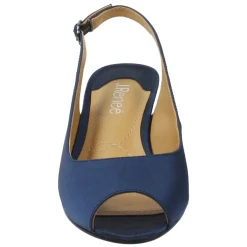 J Renee Sandals|Women's , Jenvey Sandal Navy Satin