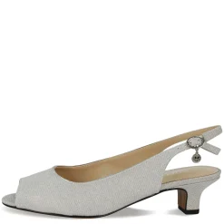 J Renee Sandals|Women's , Jenvey Sandal Silver Glitter