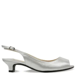 J Renee Sandals|Women's , Jenvey Sandal Silver Satin