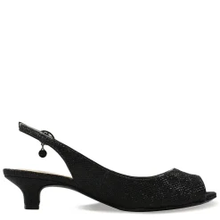 J Renee Sandals|Women's , Jenvey Sandal Black Glitter