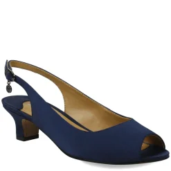 J Renee Pumps & Heels|Women's , Jenvey Sandal Navy Satin