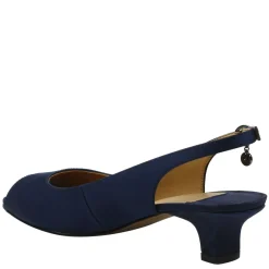 J Renee Pumps & Heels|Women's , Jenvey Sandal Navy Satin