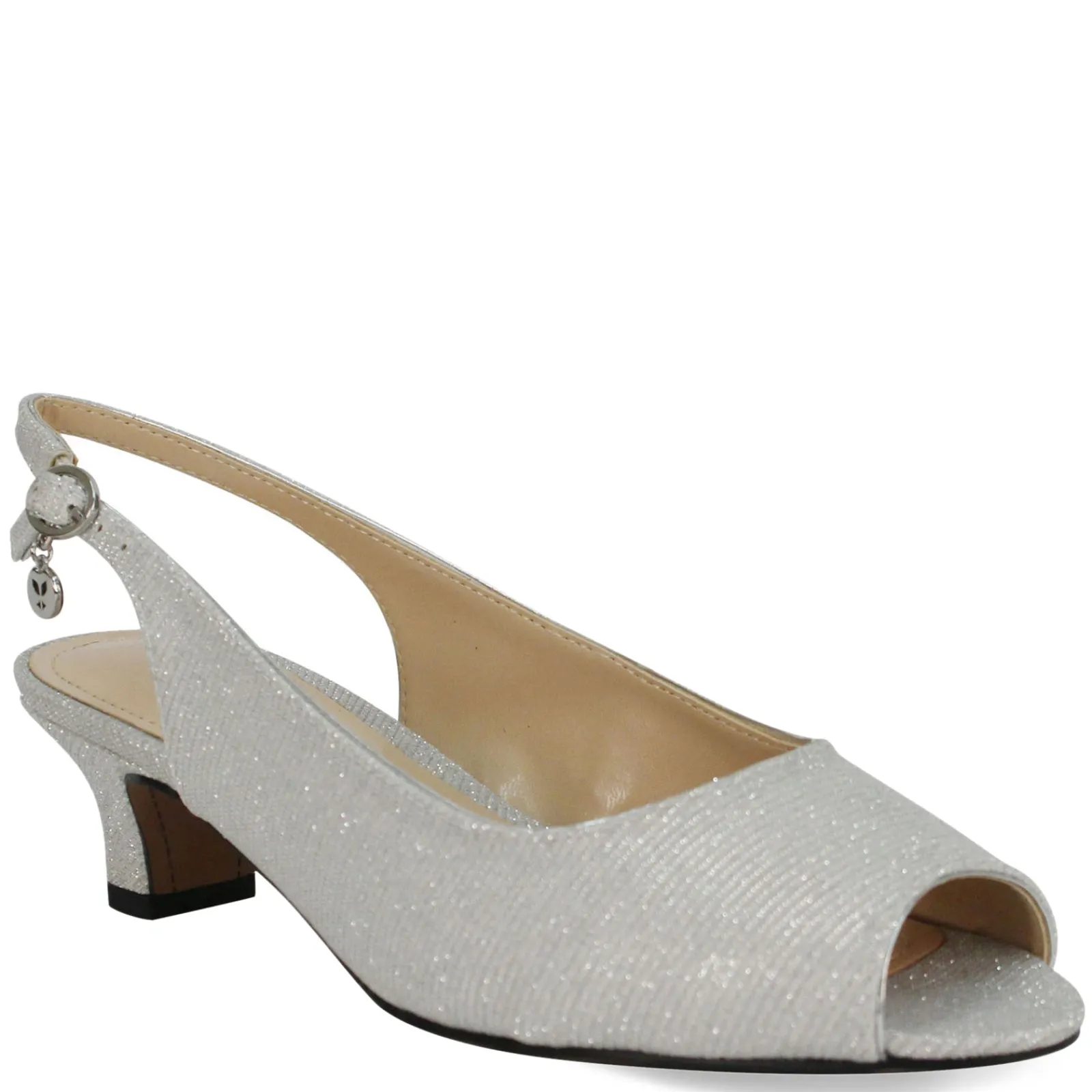 J Renee Pumps & Heels|Women's , Jenvey Sandal Silver Glitter