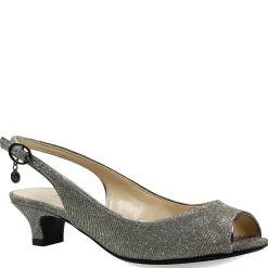 J Renee Pumps & Heels|Women's , Jenvey Sandal Pewter Glitter