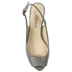J Renee Pumps & Heels|Women's , Jenvey Sandal Pewter Glitter