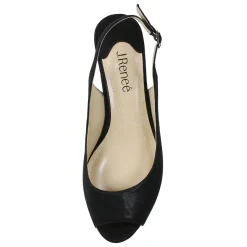 J Renee Pumps & Heels|Women's , Jenvey Sandal Black Satin